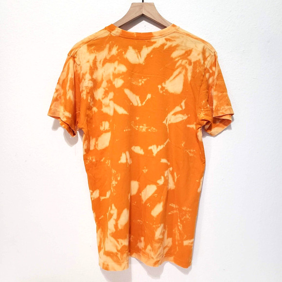 Spitfire SIZE M Womens Unisex Orange Tie Dye LOGO T-Shirt Short Sleeve FLAW - Picture 4 of 14
